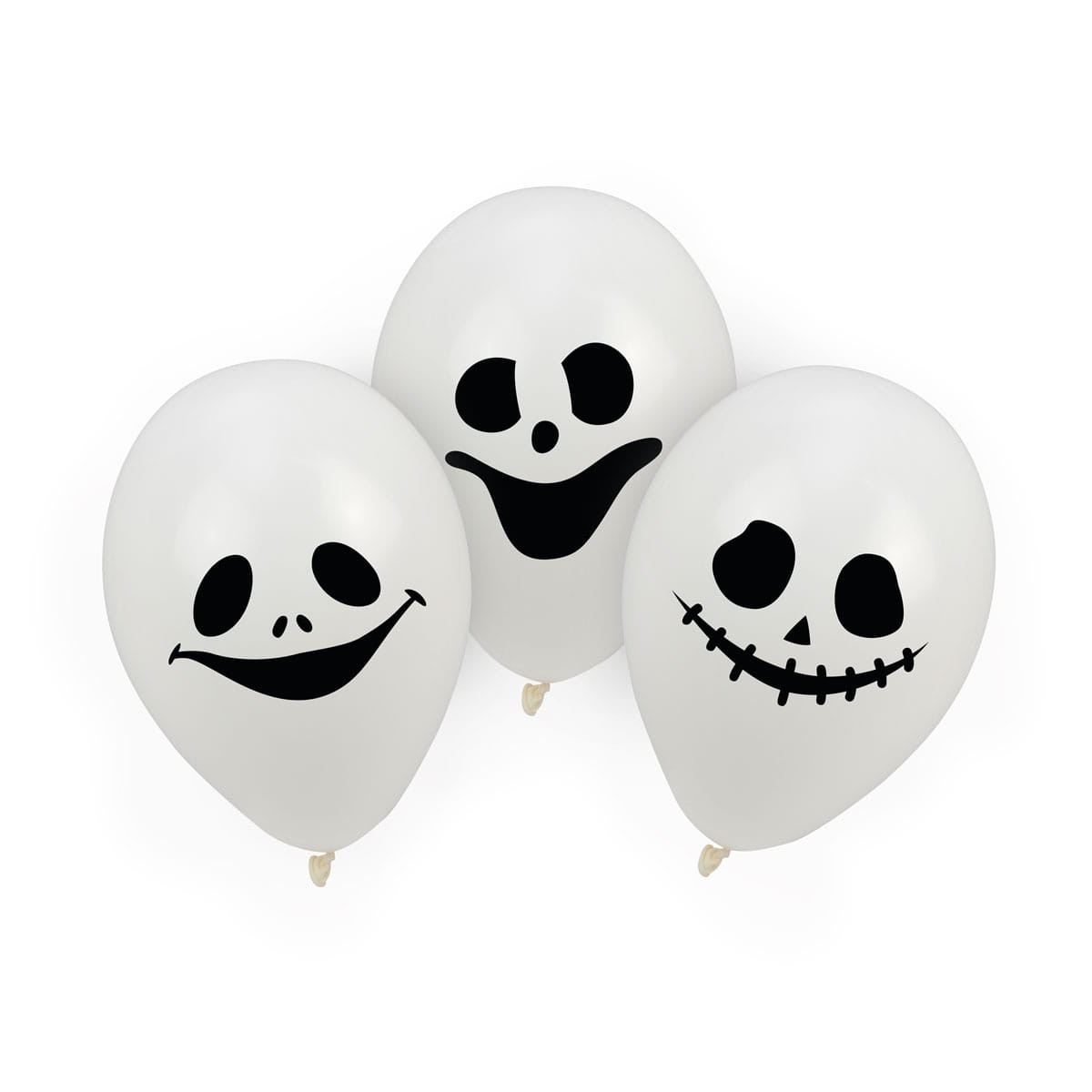 Balony z halloweenowym nadrukiem - duszki 6szt KB3057 Arpex
